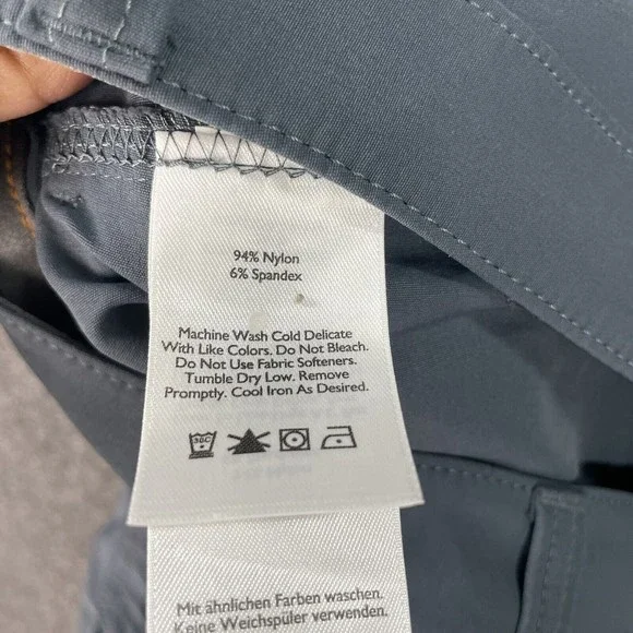 Eddie Bauer Pants Mens 36x32 Blue Gray Outdoors Hiking Nylon Cargo - Picture 8 of 8